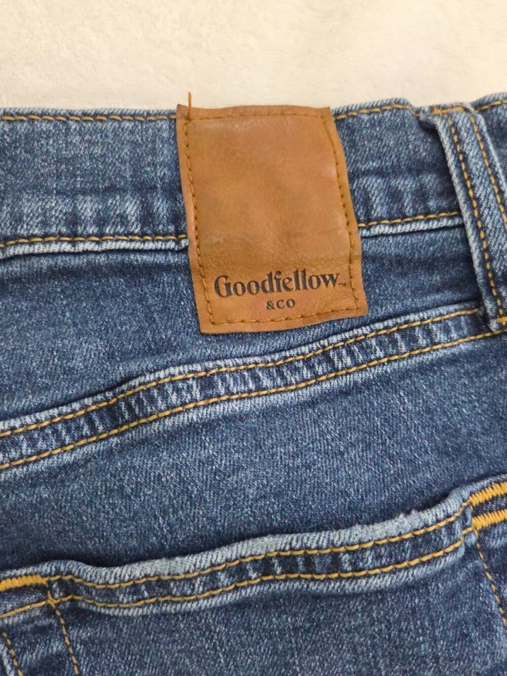 Goodfellow Co Mens 30x30 Jeans Straight Leg Medium Wash Stretch Denim Blue Flex - Picture 5 of 13